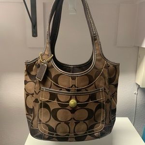 Coach brown tote